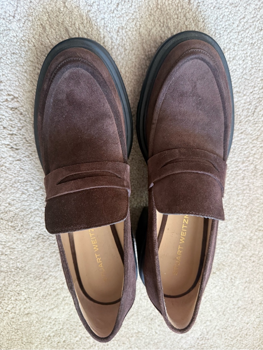 NIB Stuart Weitzman Soho Loafer in Hickory Suede